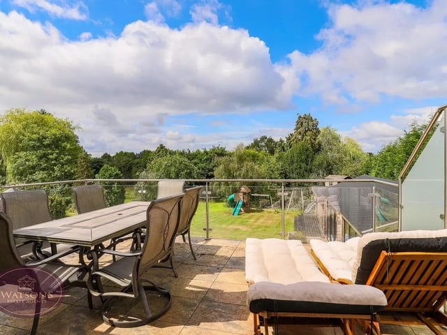 Survey your kingdom from the stunning balcony.