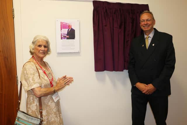 The fitting tribute is revealed outside the newly-named Don Mackenzie Theatre
