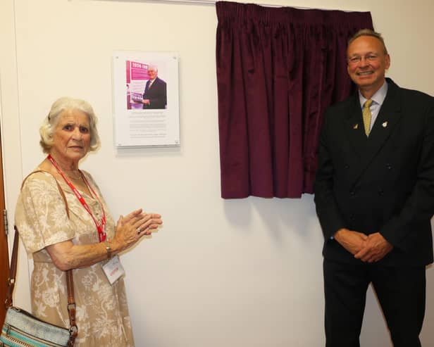The fitting tribute is revealed outside the newly-named Don Mackenzie Theatre