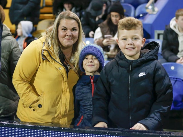 Mansfield Town fans at last night's defeat to Everton U21.