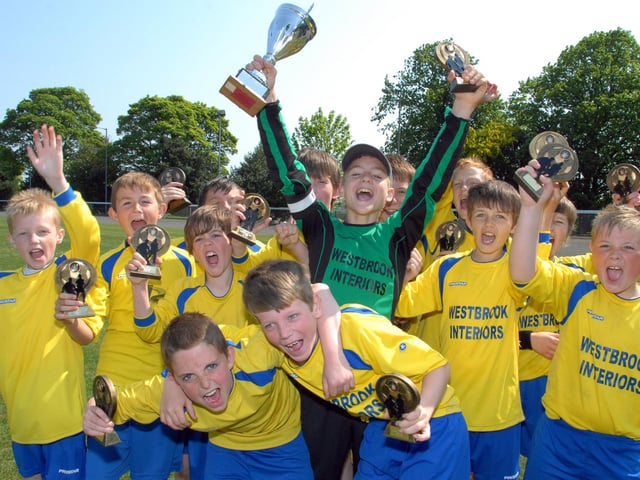 Woodhouse Colts celebrate a 2-1 extra time win over Robin Hood Colts in the Chad Supplementary Cup Finals.