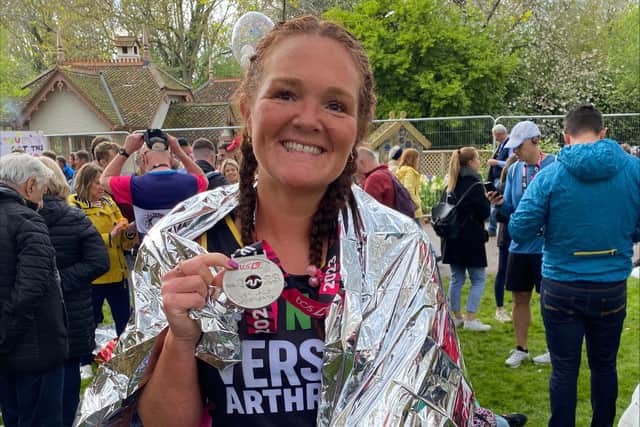 Donna Simpson-Eyre ran the London Marathon to raise funds for Versus Arthritis