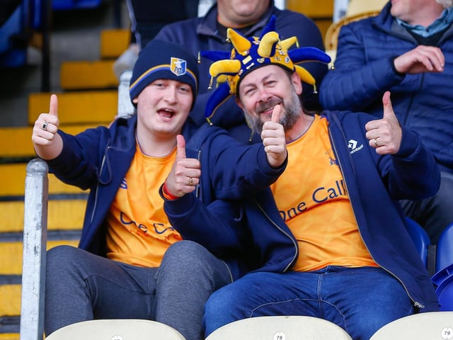 Stags fans ahead of the 2-2 draw with Forest Green.