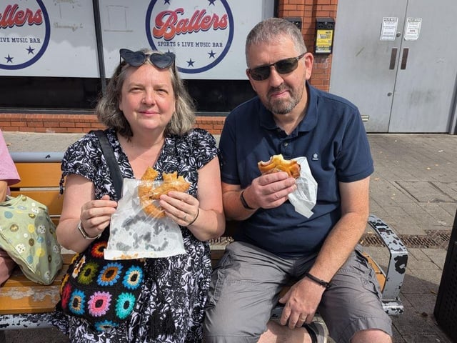These foodie fans enjoyed tucking into a tasty pastry