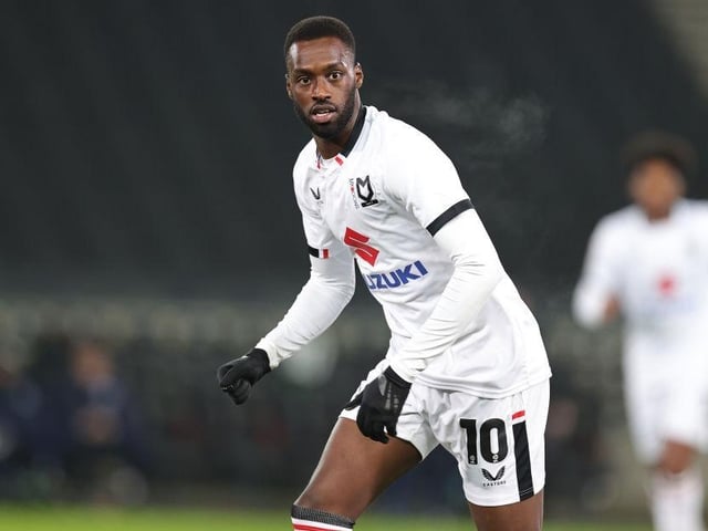 Mo Eisa joined Milton Keynes Dons from Peterborough United for a record £1.29m in the 2020/21 season.
