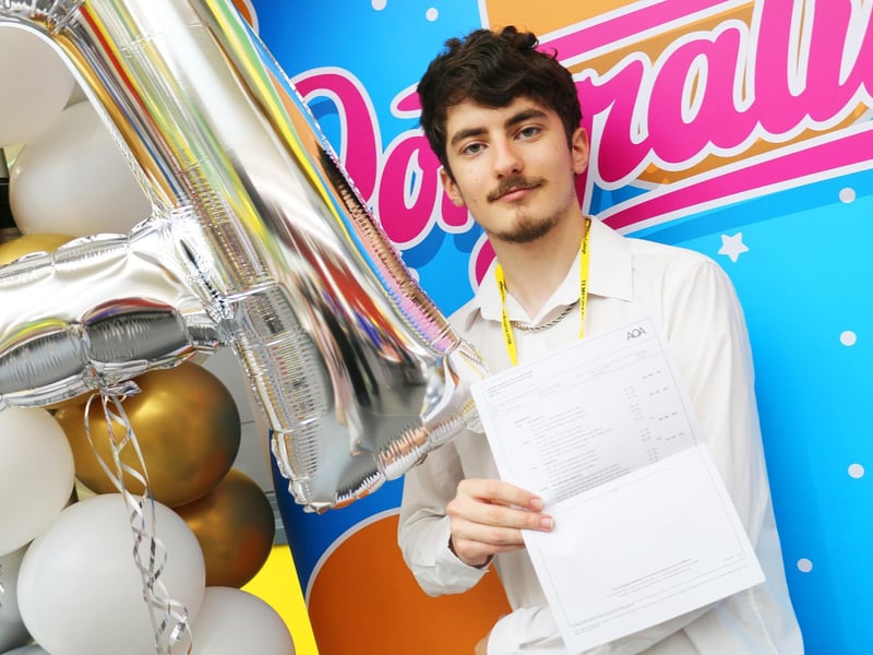 Jake Milner achieved A grades in maths and physics, a B in chemistry and a C in further maths.