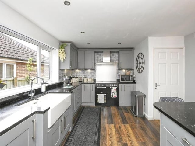 A second glance at the kitchen which, as well as being modern, is bright and spacious.
