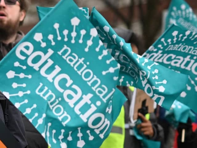 Members of the NEU will be staging picket lines outside schools as teachers strike again this week. Photo: Getty Images
