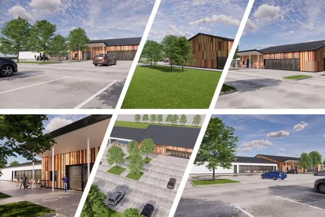 Artists' impressions of the planned new Warsop Health Hub.