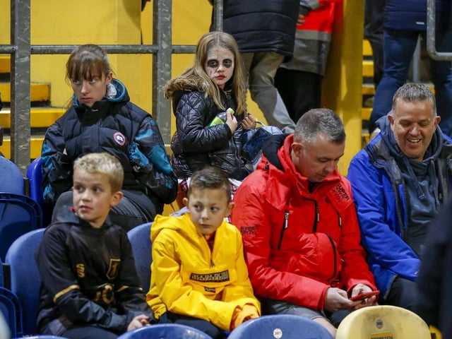 Mansfield Town fans ahead of the League Cup tie with Port Vale.