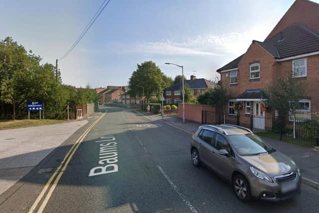 Andrew Fealy's Vauxhall Astra was stopped by police officers on Baum's Lane, on February 20. Photo: Google.
