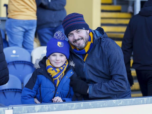 Stags fans at the Boxing Day match against Northampton Town.
