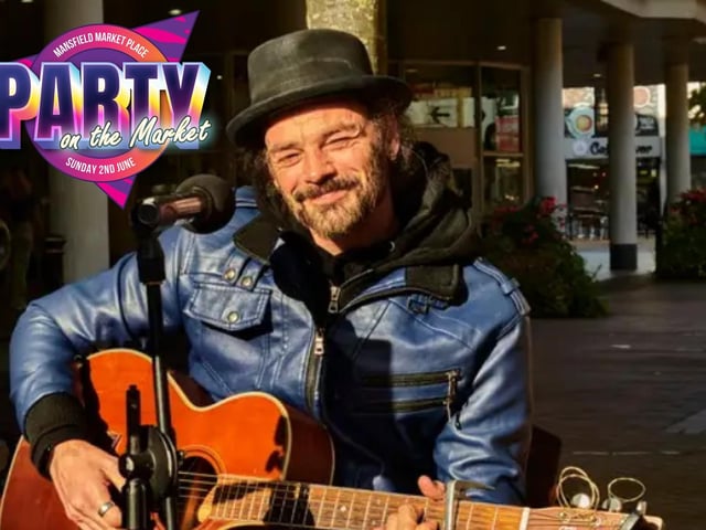 Wes Dolan, known as Mansfield's most famous busker, will take to the stage at 1pm. Wes was voted for by residents on an online poll.