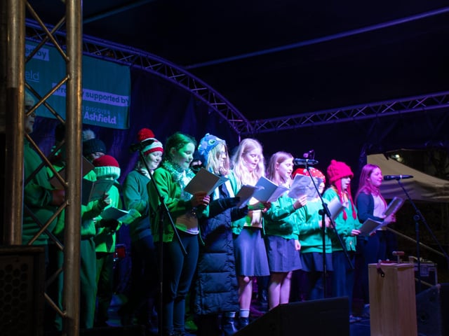 Orchard Primary School choir was part of the entertainment