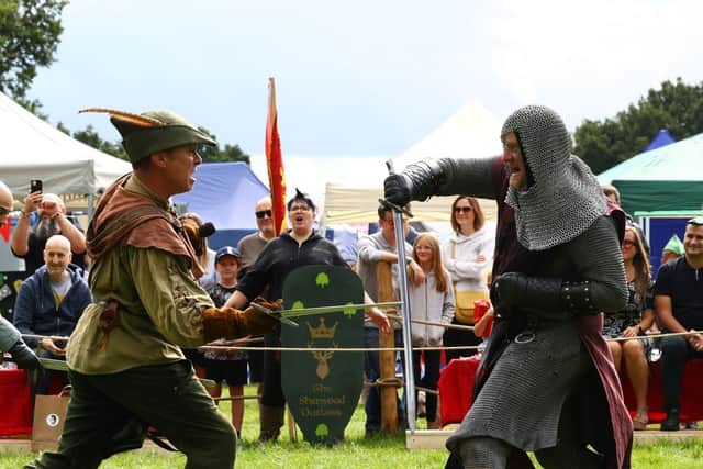 The Sherwood Outlaws will be battling it out in the Festival arena on Sunday and Monday.