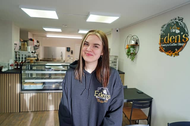 Eden's Bakery and coffee shop on Stanton Hill High Street. Eden pictured in the shop
