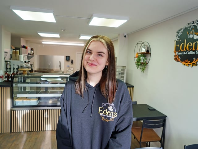 Eden's Bakery and coffee shop on Stanton Hill High Street. Eden pictured in the shop