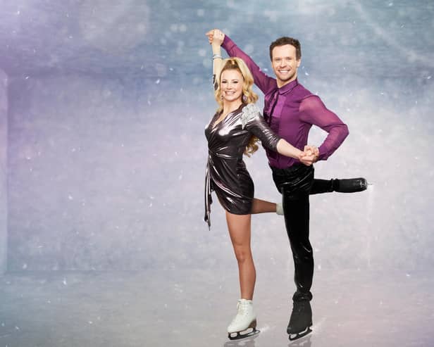 Kirkby ice skater Mark Hanretty with his 2023 'Dancing on Ice' partner Carley Stenson, from Hollyoaks. (PHOTO: Matt Frost/ITV)