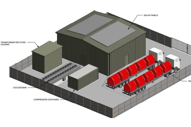 An artist’s impression of the hydrogen energy scheme (GeoPura/Siemens Energy).