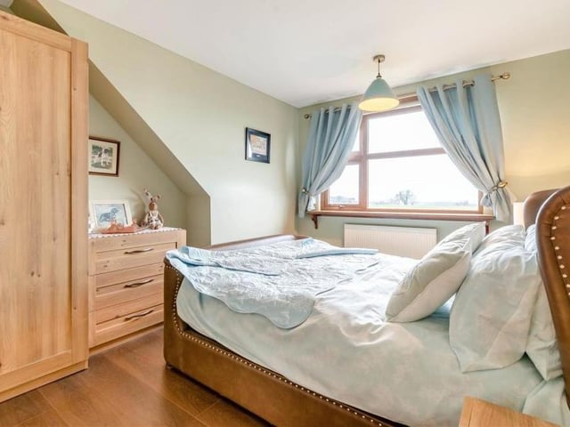We're going to inspect the other three bedrooms at the Pleasley Vale property now, starting with this one, where there is ample space for a wardrobe.
