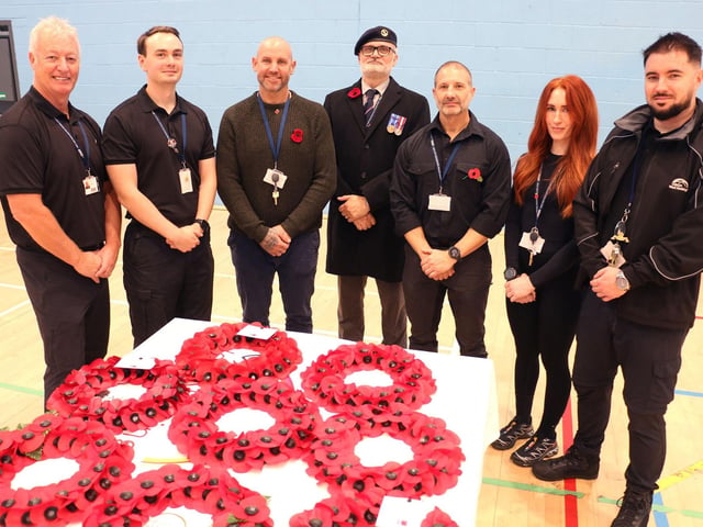 Uniformed Protective Services teachers and coaches who were present at the ceremony
