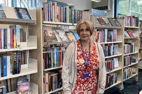 Coun Angie Jackson at Warsop Library. (Photo by: Mansfield Council)