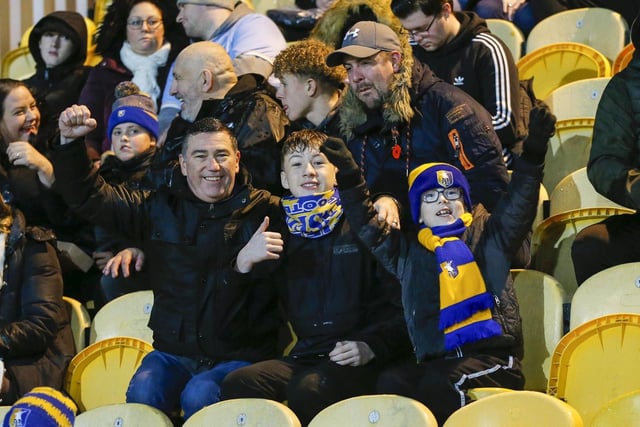 Mansfield Town fans before the defeat to Wrexham.