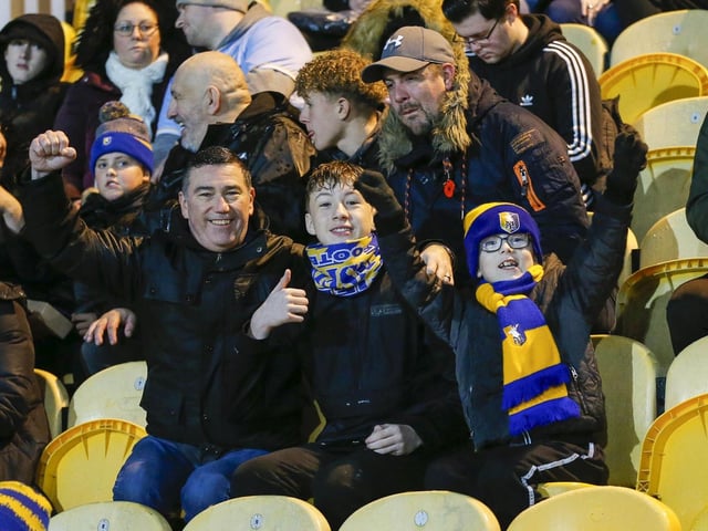 Mansfield Town fans before the defeat to Wrexham.