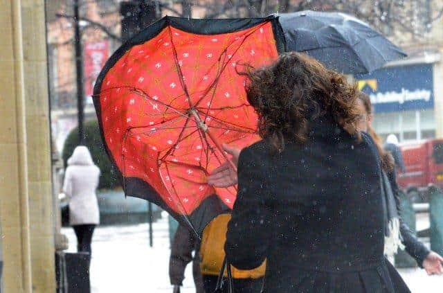 Forecasters have said we can expect strong winds, heavy rain and the chance of snow