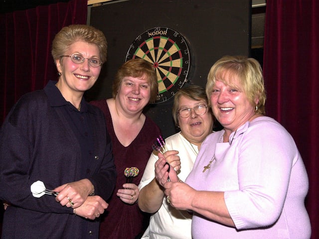 The Bentley Ladies Darts League 2003 finals night was held at the Markham Officials Club, Armthorpe. Our picture shows Alison Trophy winners, Askern Spa B, from left, Pam Boothe, Beth Feely, Olga Moore and Sue Russell.