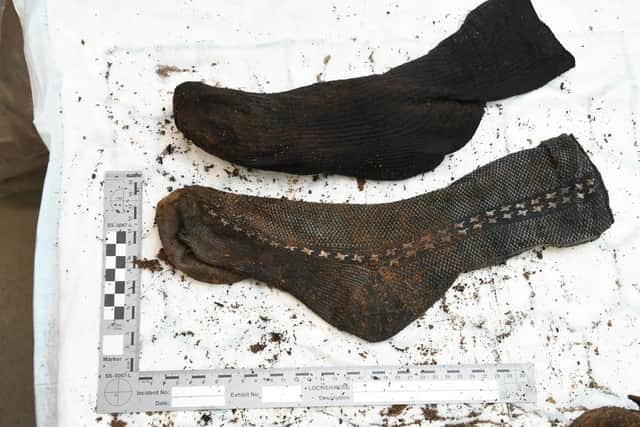 These socks were found buried with Alfred at the time