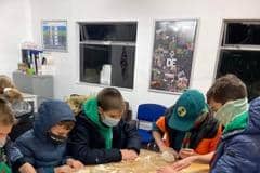 Children taking part in activities at the 1st Greasley Scouts headquarters.