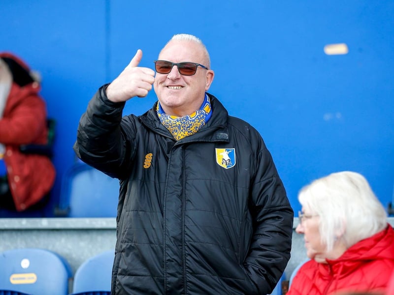 Mansfield Town fans at the win over Grimsby Town.