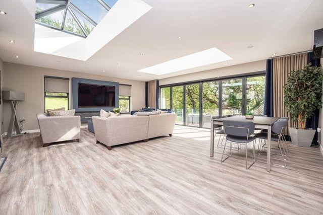 The property also boasts this modern, open-plan living space