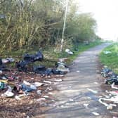 One of the recent fly-tips that Mansfield District Council has cleaned up