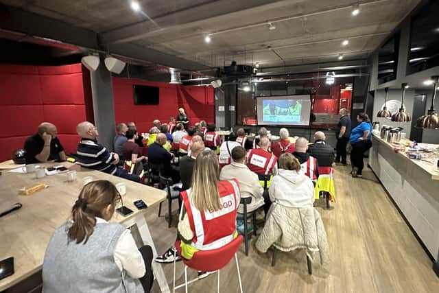A lecture and Practical Training was part of the evening given to Nottinghamshire Blood Bikes Volunteers.