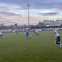 Clipstone battle for possession in midfield.