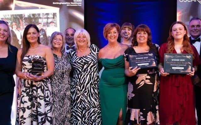 The Blossomwood Catering Team, winners of Team of the Year (Non-Clinical) 2024, who went above and beyond to provide exceptional meals in challenging temporary conditions at Blossomwood Mental Health Unit.