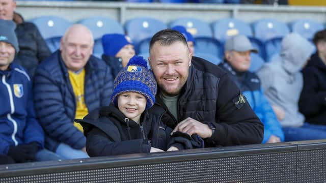 Mansfield Town fans ahead of the victory over Notts County.