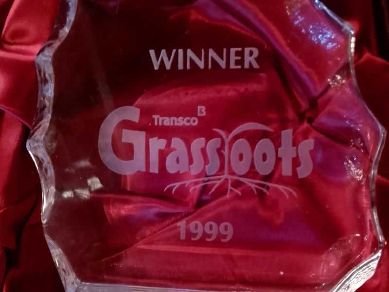 An award from Transco, who provided the orginal time capsule tube