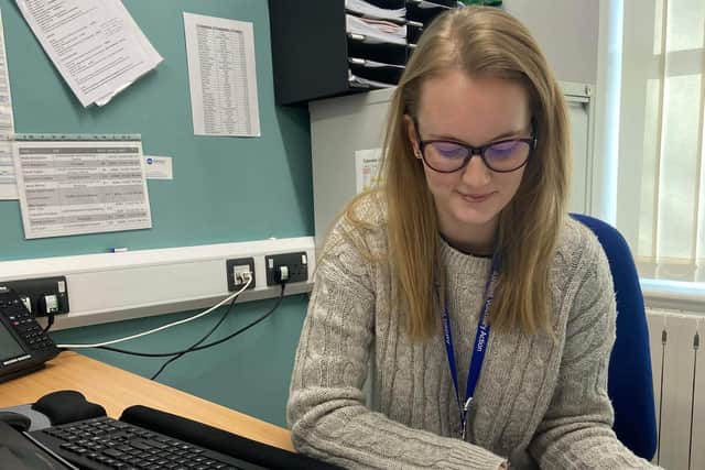 Katherine Houlding, who joined Ashfield Voluntary Action via the Kickstart scheme last year and now has a permanent role as an administration and marketing assistant.