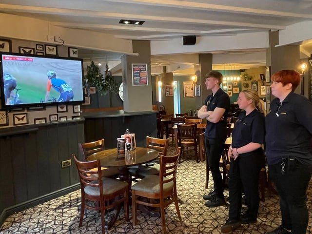 Staff at The Coopers watched some of the event, before the venue got really busy.