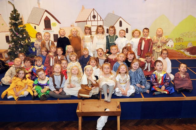 Pupils from the reception class at Kingsway Primary School who took part in their Christmas nativity play.