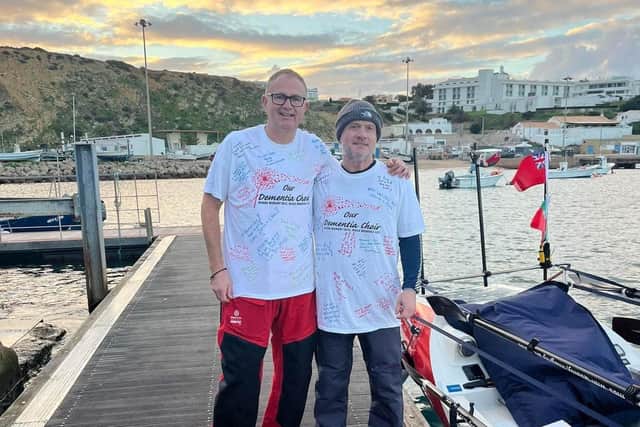 George Nelson and his brother-in-law Russ Davis before they set off