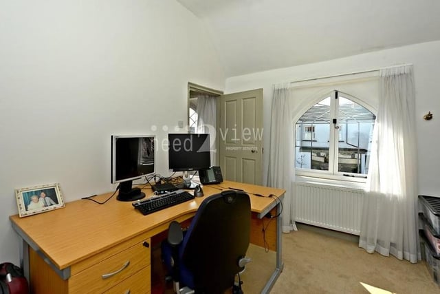 This bedroom is currently being used as an office. Very handy if you have to work from home.