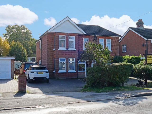 This eight bed hotel/ guest house in Lower Northam Road, Hedge End is on sale for £625,000 and is listed by Goadsby - Bournemouth.