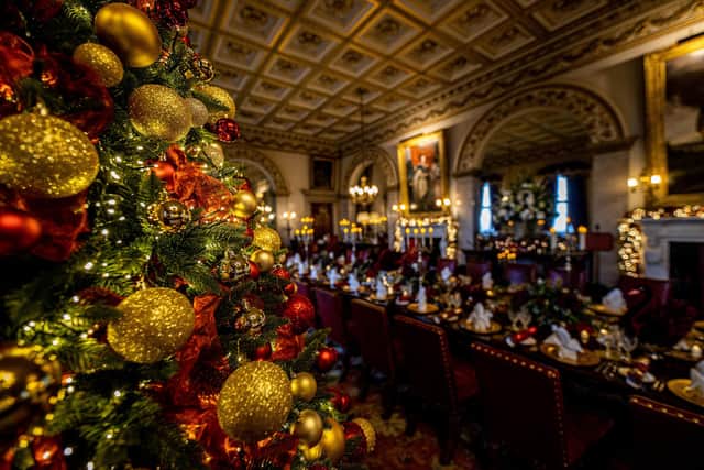 Belvoir Castle’s State Dining Room at Christmas