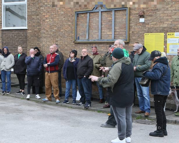 Protestors took part in a demonstration against the housing of asylum seekers in a Mansfield hotel back in February 2023.