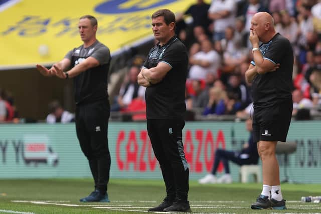 Nigel Clough looks on as his Wembley dream unravels - Pic by : Richard Parkes