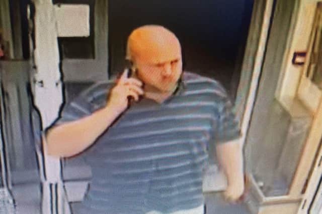 Have you seen this man - wanted by police following an incident at 8.05pm at Sutton Tesco, on September 11.